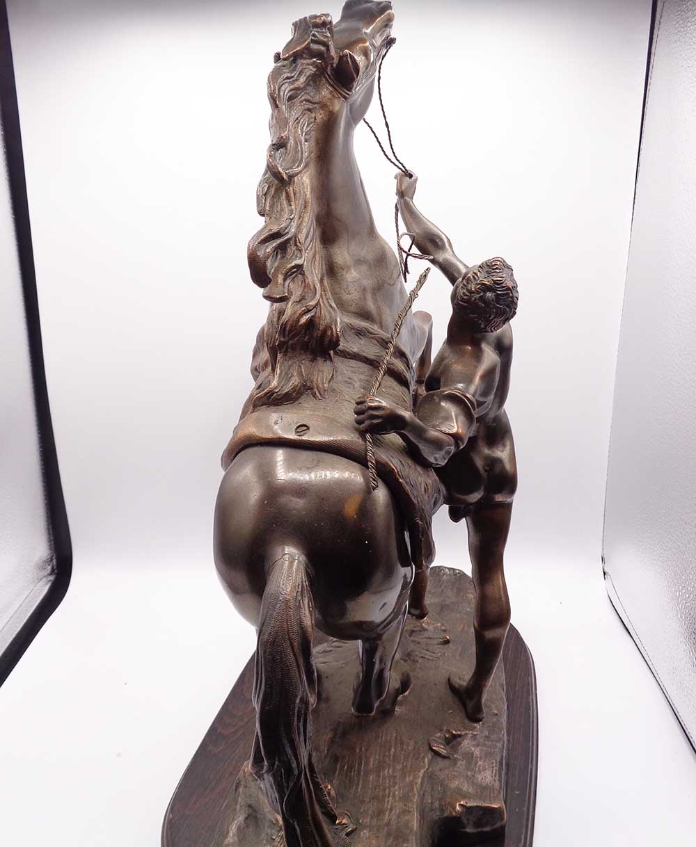 20th Century Coustou Copper Patinated Marly Horse Bronze - Image 6