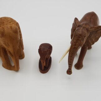 Elephant Wood Carved Statues