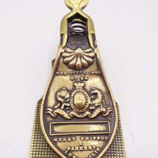Victorian Brass Letter Clip with Royal Crest