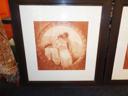 Large Antique Pair Of Pre-Raphaelite Prints In Victorian Frames - Image 2