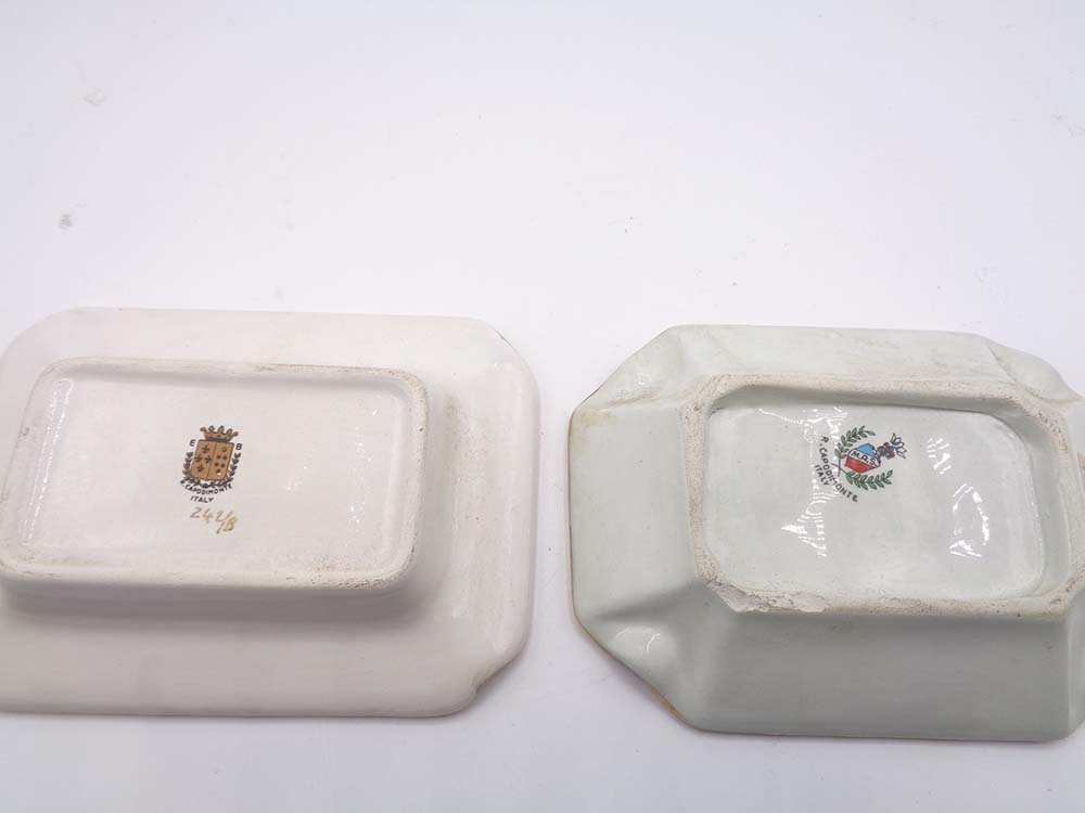 Two Ornate Capodimonte Ashtrays With 24ct Gold Leaf - Image 4