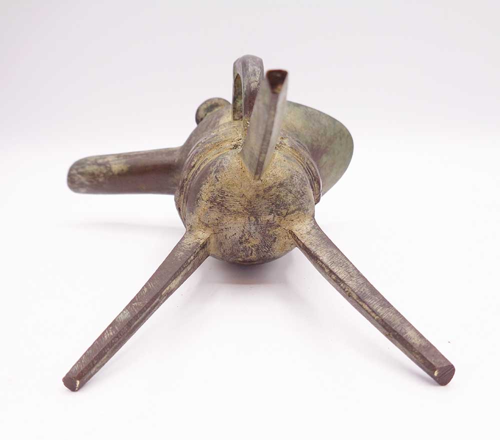 Antique Large Chinese Archaistic Bronze Libation Cup - Image 4