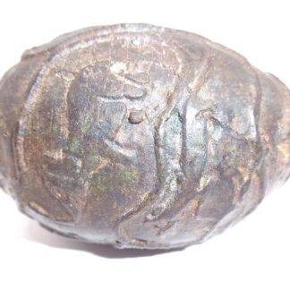 Very Old Antique Chinese Bronze Egg With Animal Designs