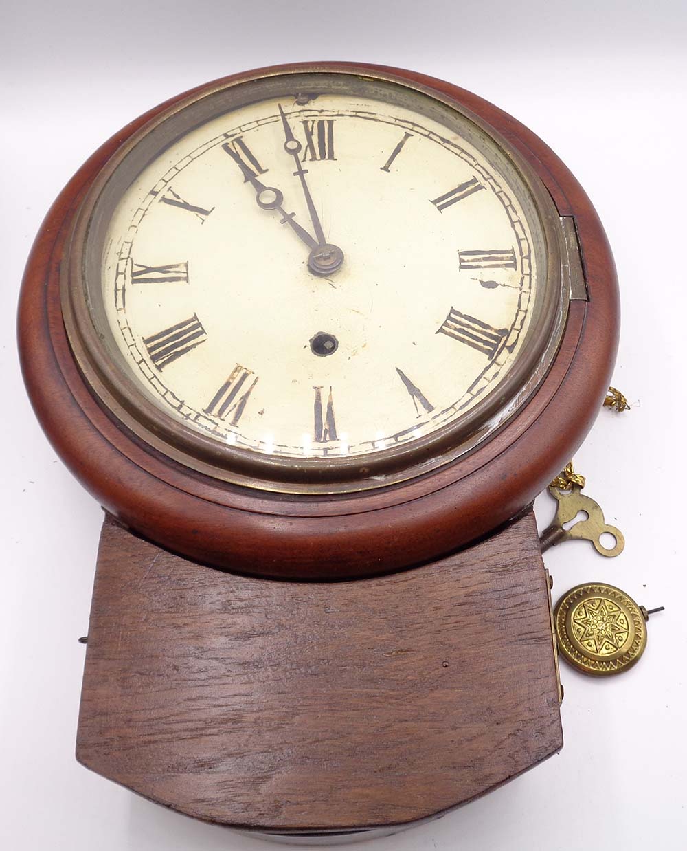 Victorian School Pendulum Wall Clock Antiques