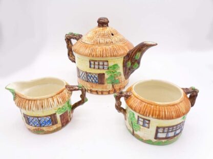 Vintage Beswick Country Cottage Teapot, Sugar Bowl And Milk Jug