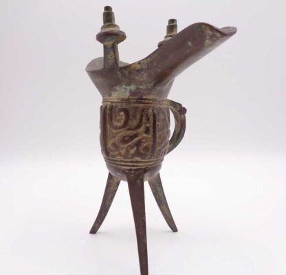 Antique Large Chinese Archaistic Bronze Libation Cup - Image 2