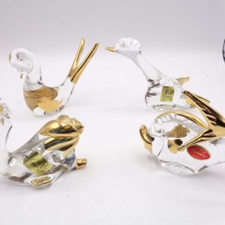 Rare Collection Of Murano 24ct Gold Leaf Glass Animals