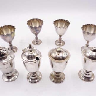 Collectible White Metal Table Condiments