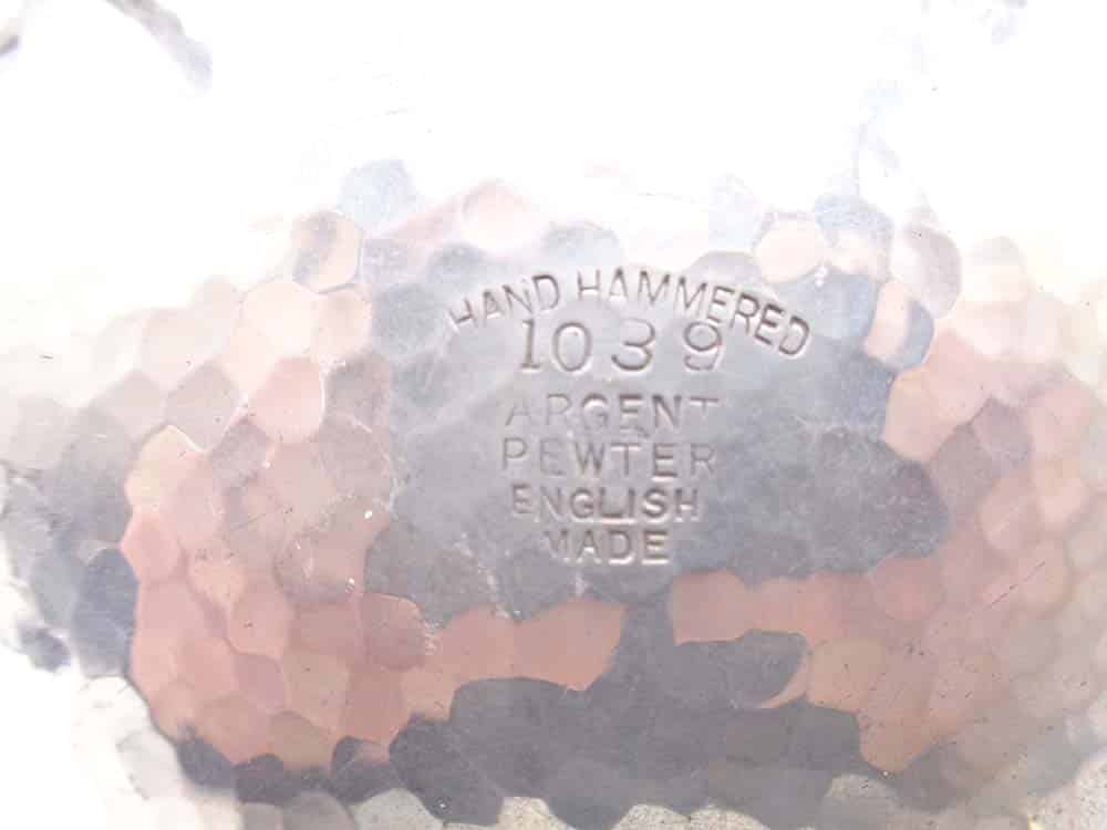 Argent Pewter Arts & Craft Style Bowl With Handle - Image 5