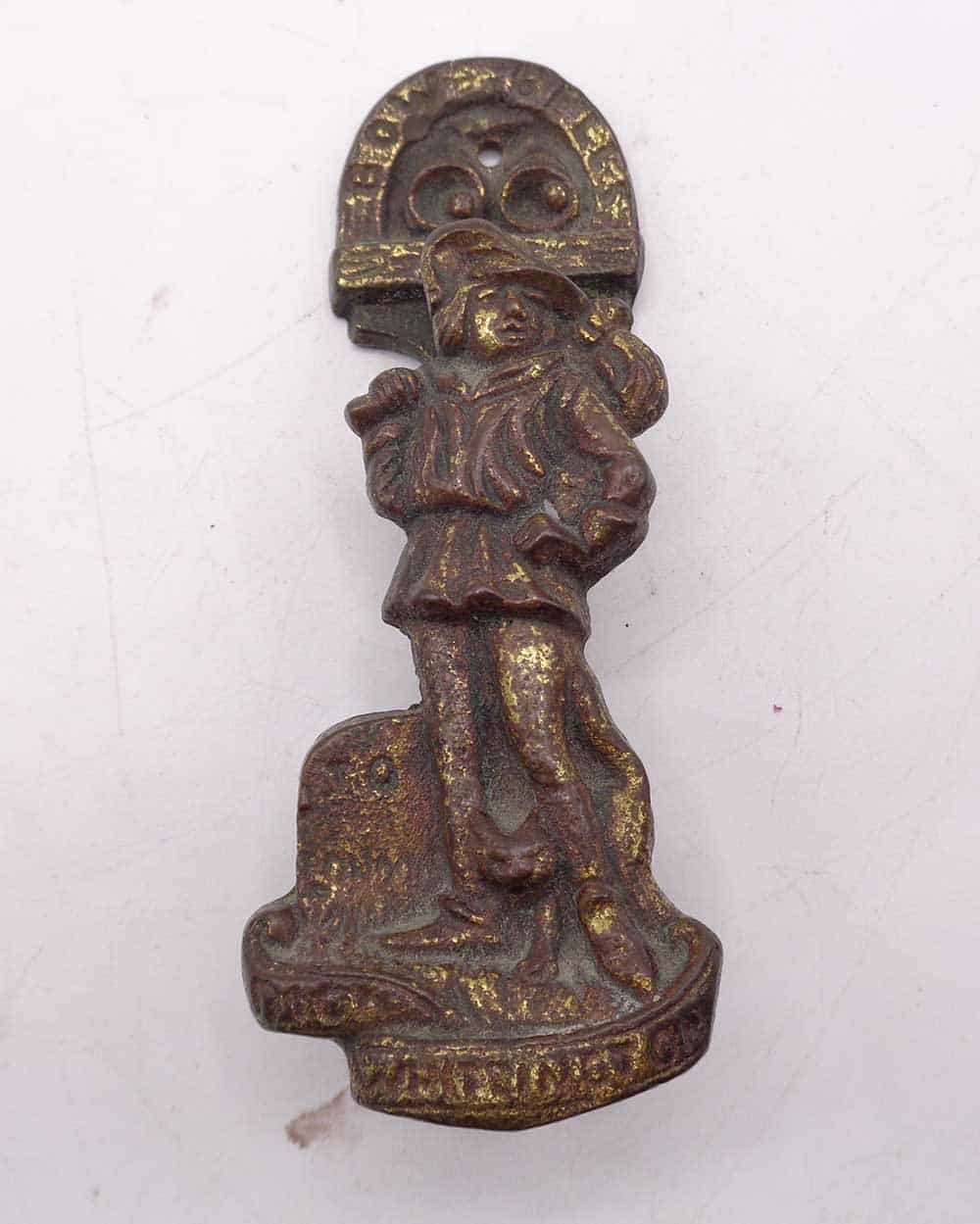 Vintage Cast Brass Door Knocker Dick Whittington
