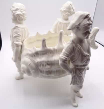 Victorian Blanc De Chine Figural Pottery Vase