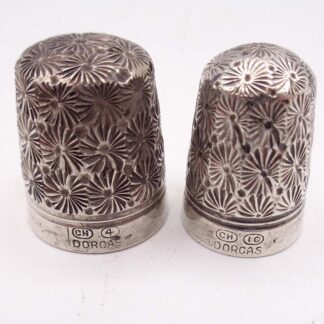 Antique Charles Horner Thimble Silver Plated & Steel