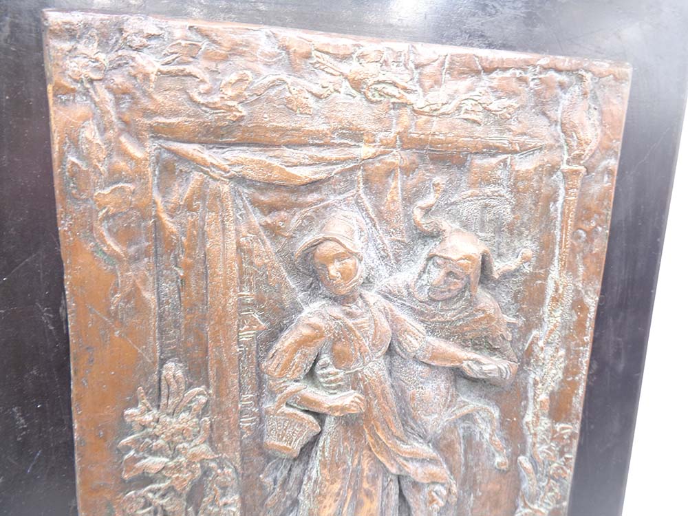 Arts & Crafts Copper Relief Plaque Mounted On Slate - Image 2
