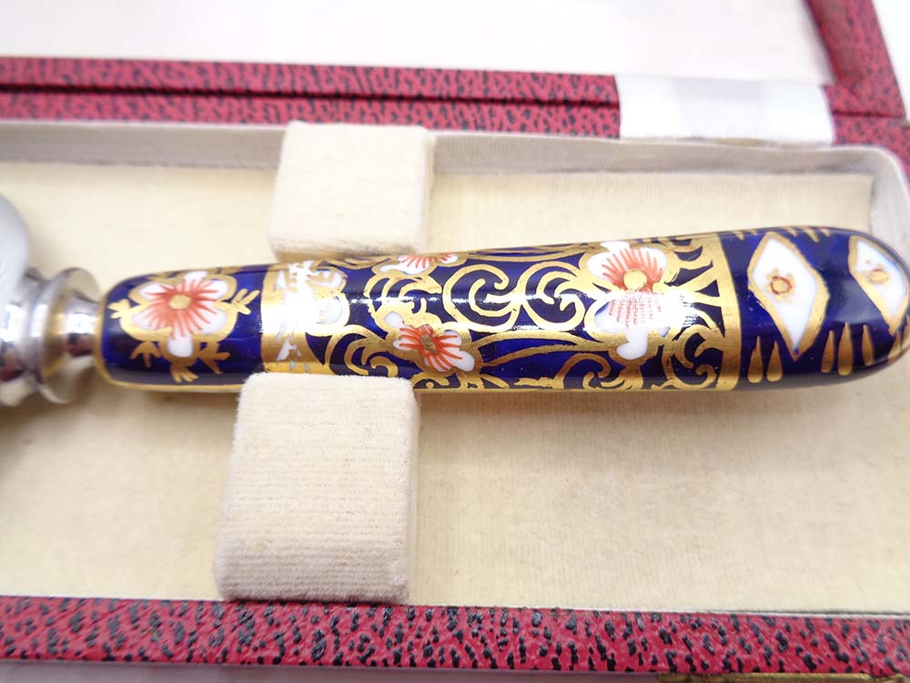 Set Of Royal Crown Derby Old Imari Fruit Knives & Cake Slice - Image 5