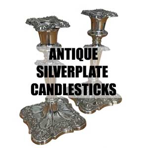 Antique Silverplate Candlesticks