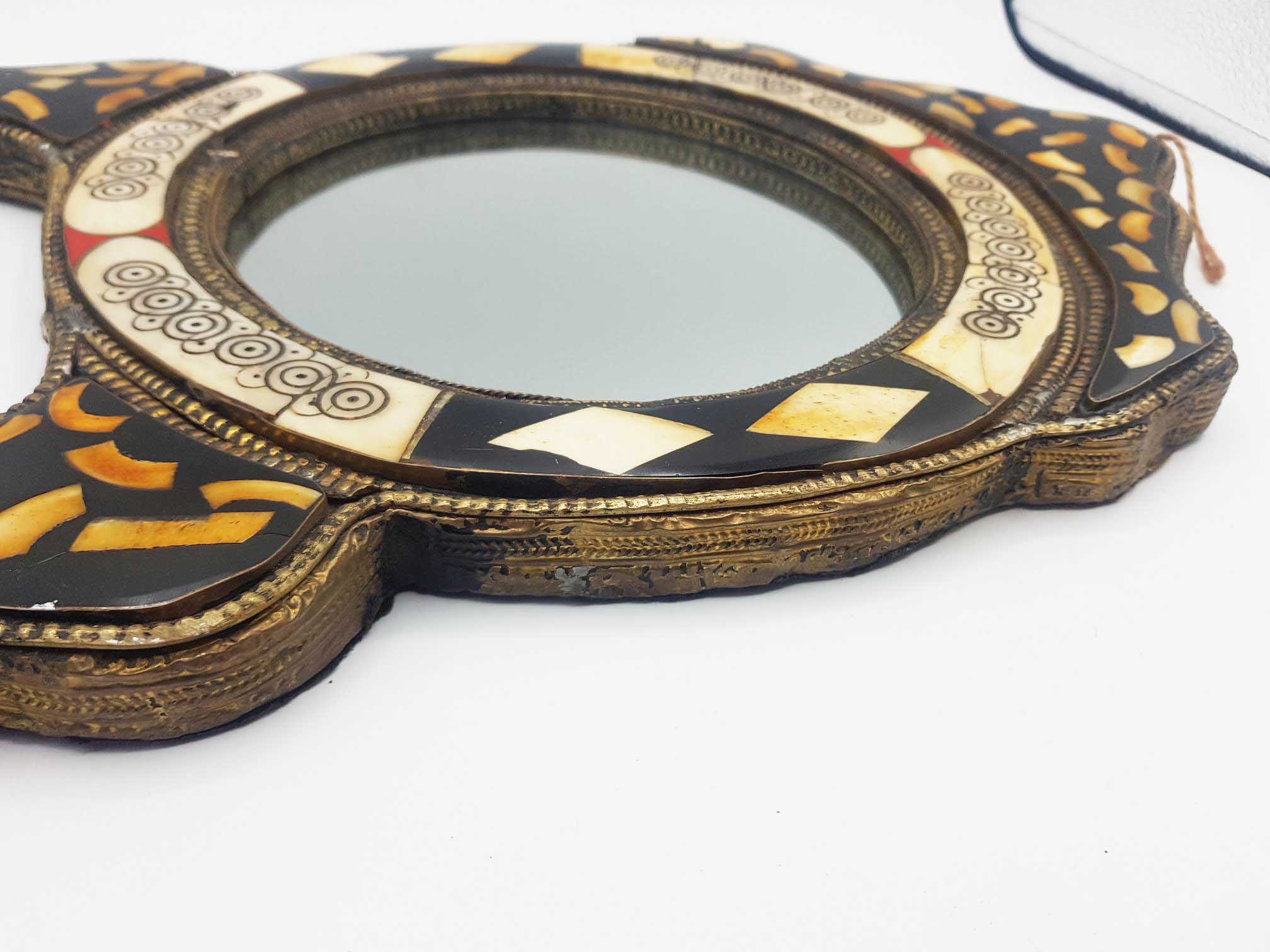 Late 19th century French Moroccan Bone Inlay Mirror - Image 3