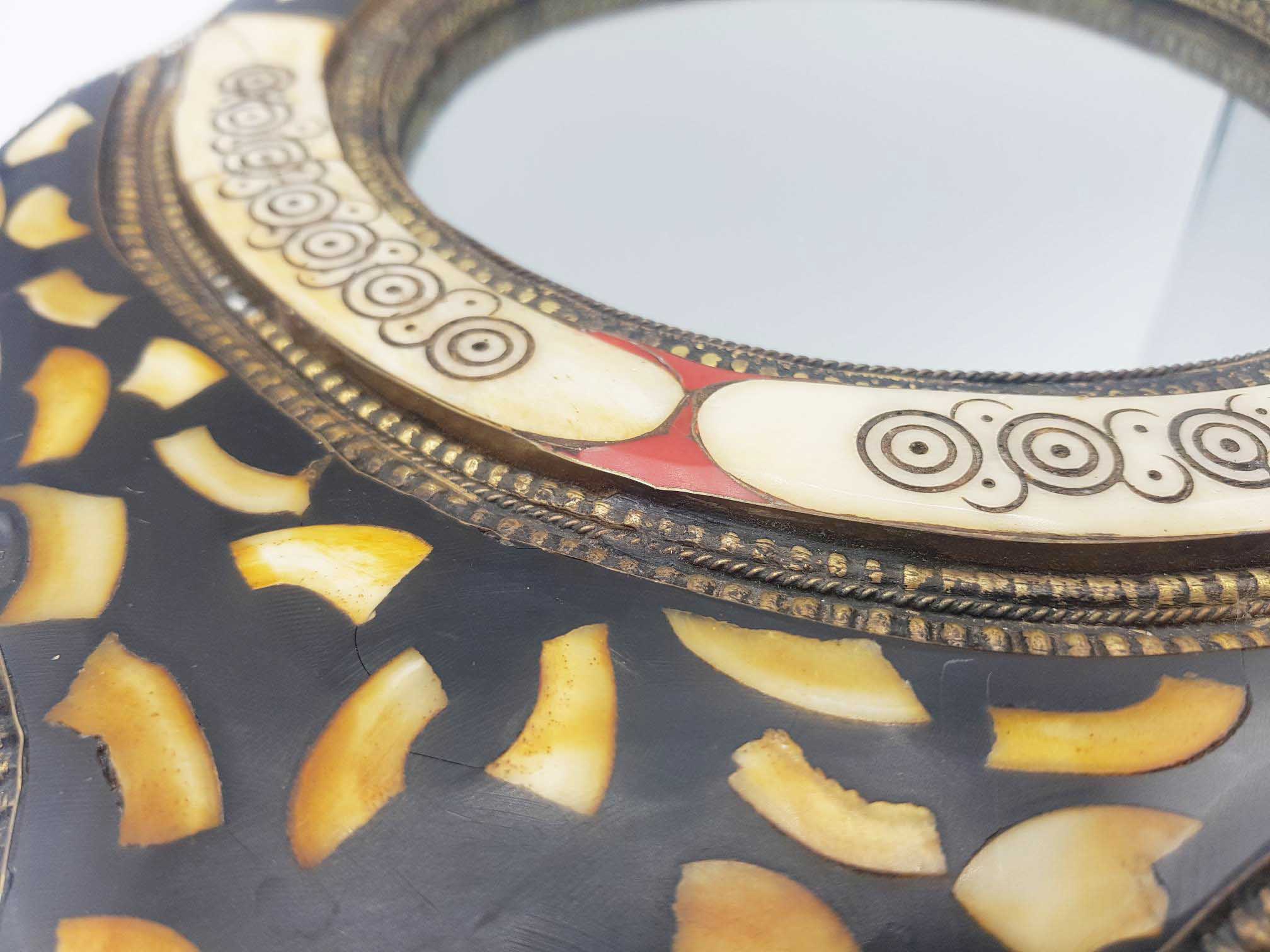 Late 19th century French Moroccan Bone Inlay Mirror - Image 5