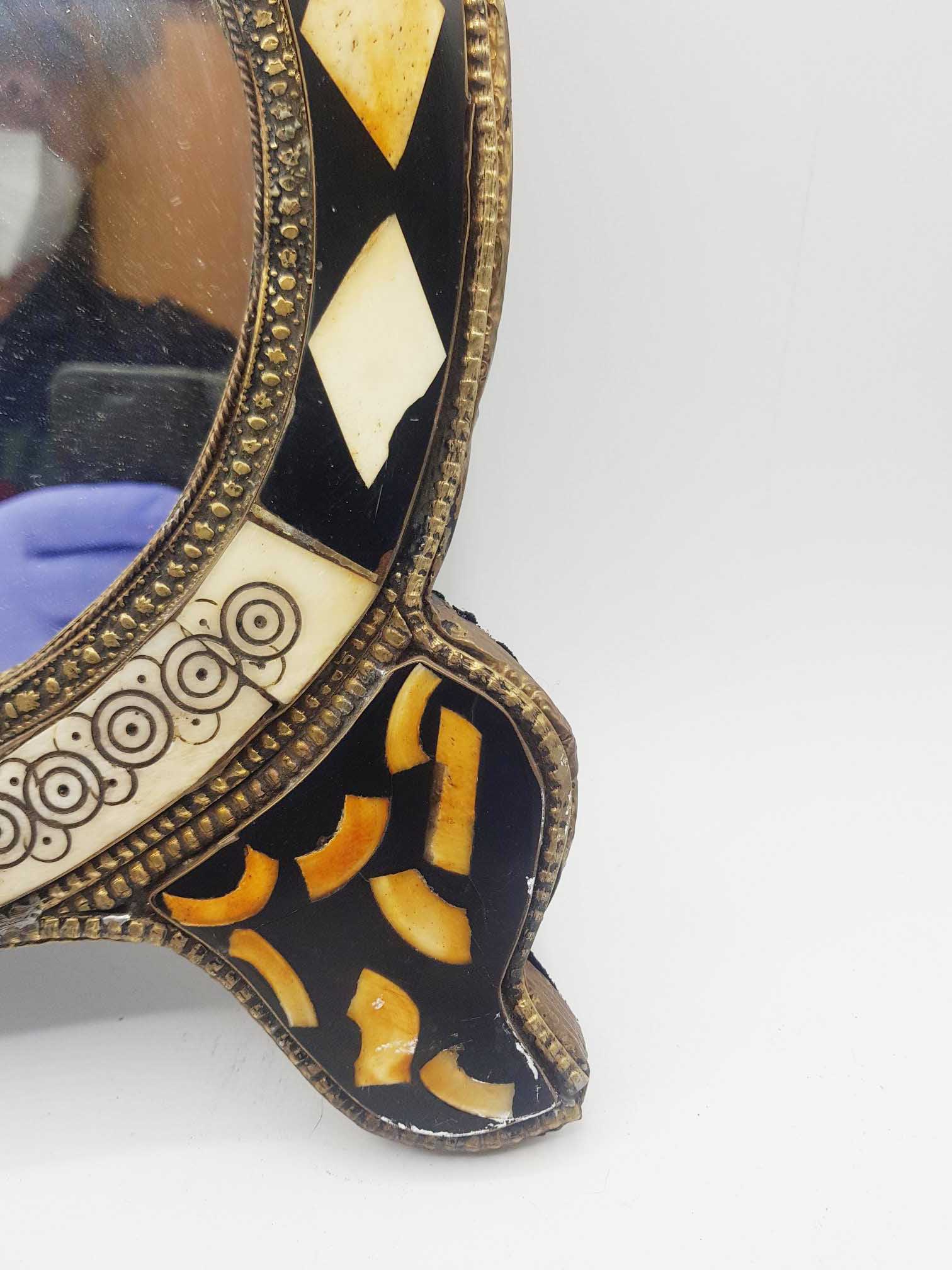 Late 19th century French Moroccan Bone Inlay Mirror - Image 4