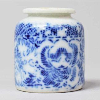 Antique Japanese Blue & White Ink Pot