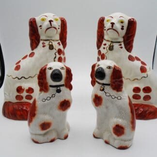 Rare Collection Of 4 x Staffordshire Spaniels