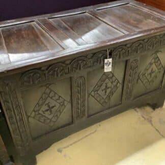17th Century carved Oak Coffer Chest