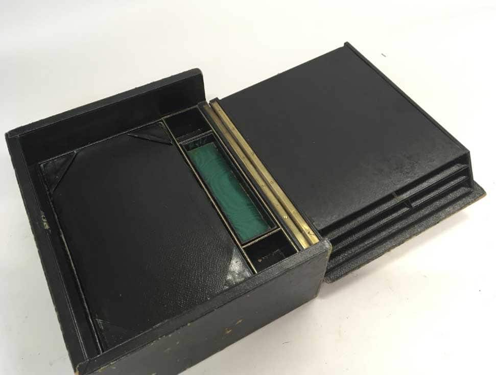 Victorian Charles Henry Leather Bound Stationery Box - Image 4