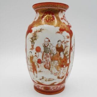 Meiji Period 1800s Seven Character Mark Japanese Kutani Vase
