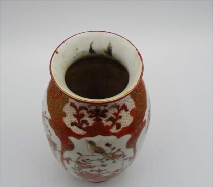 Meiji Period 1800s Seven Character Mark Japanese Kutani Vase - Image 4