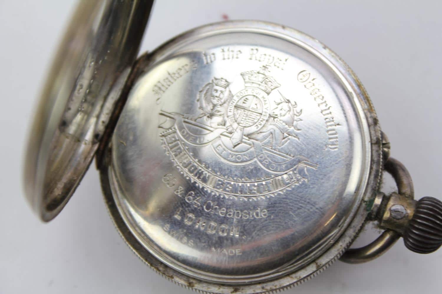 Rare Sir John Bennett English Silver Swiss Made Pocket Watch 1884 - Image 3