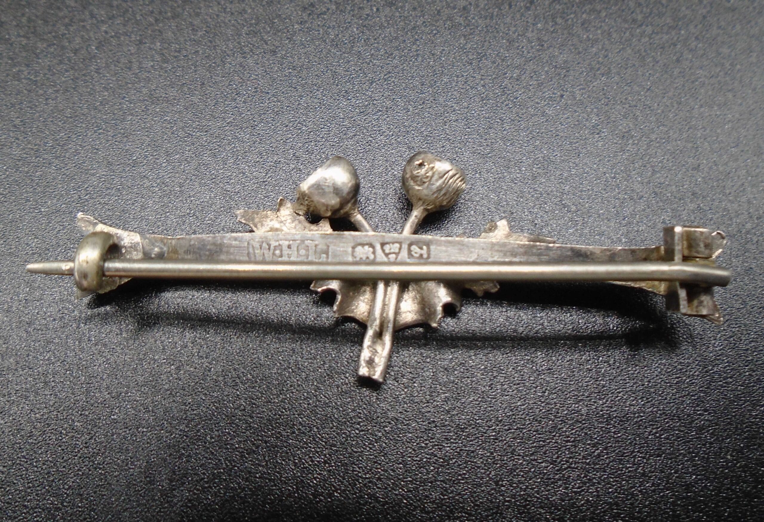 William Henry Leather Edwardian Silver Brooch