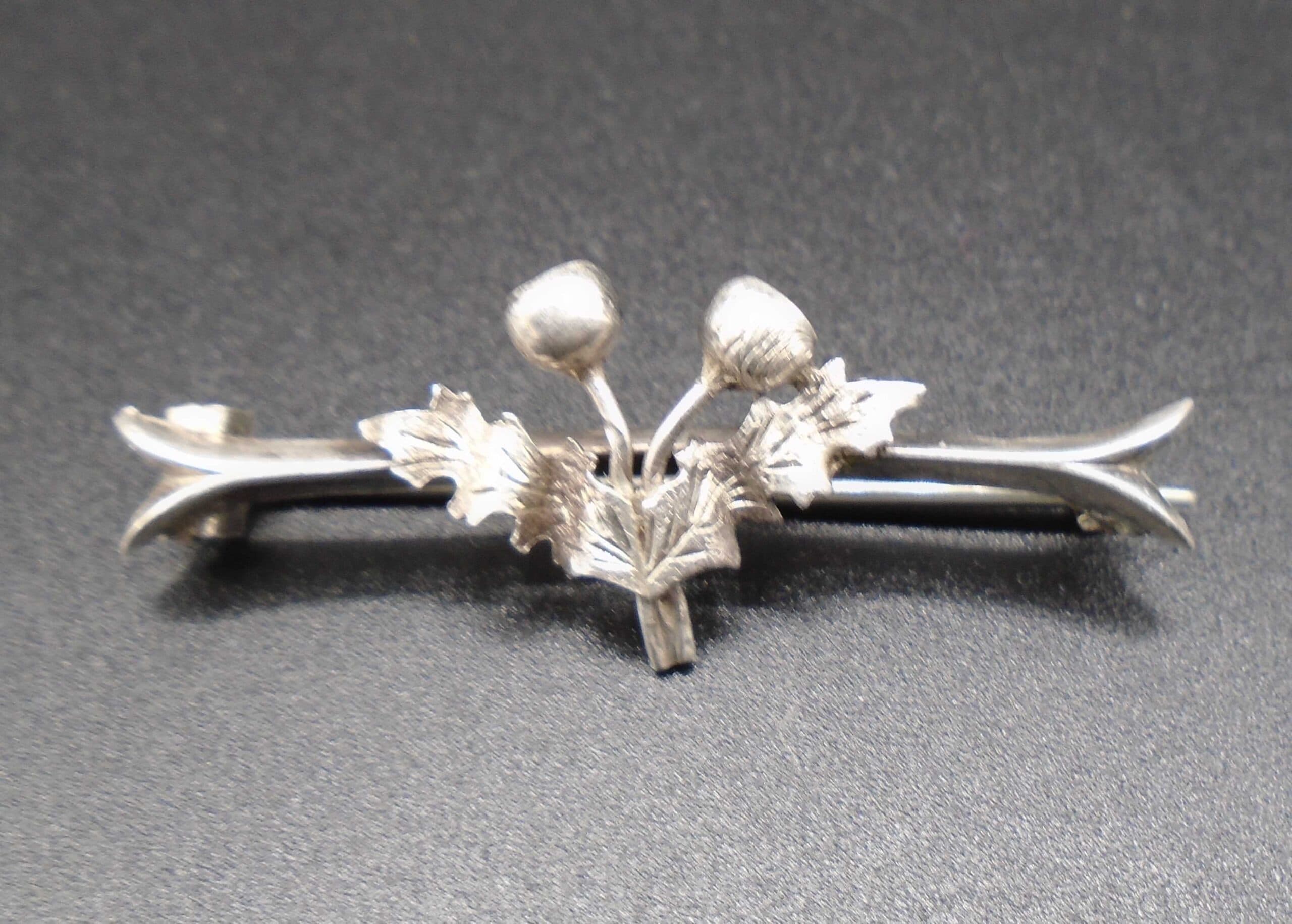 William Henry Leather Edwardian Silver Brooch