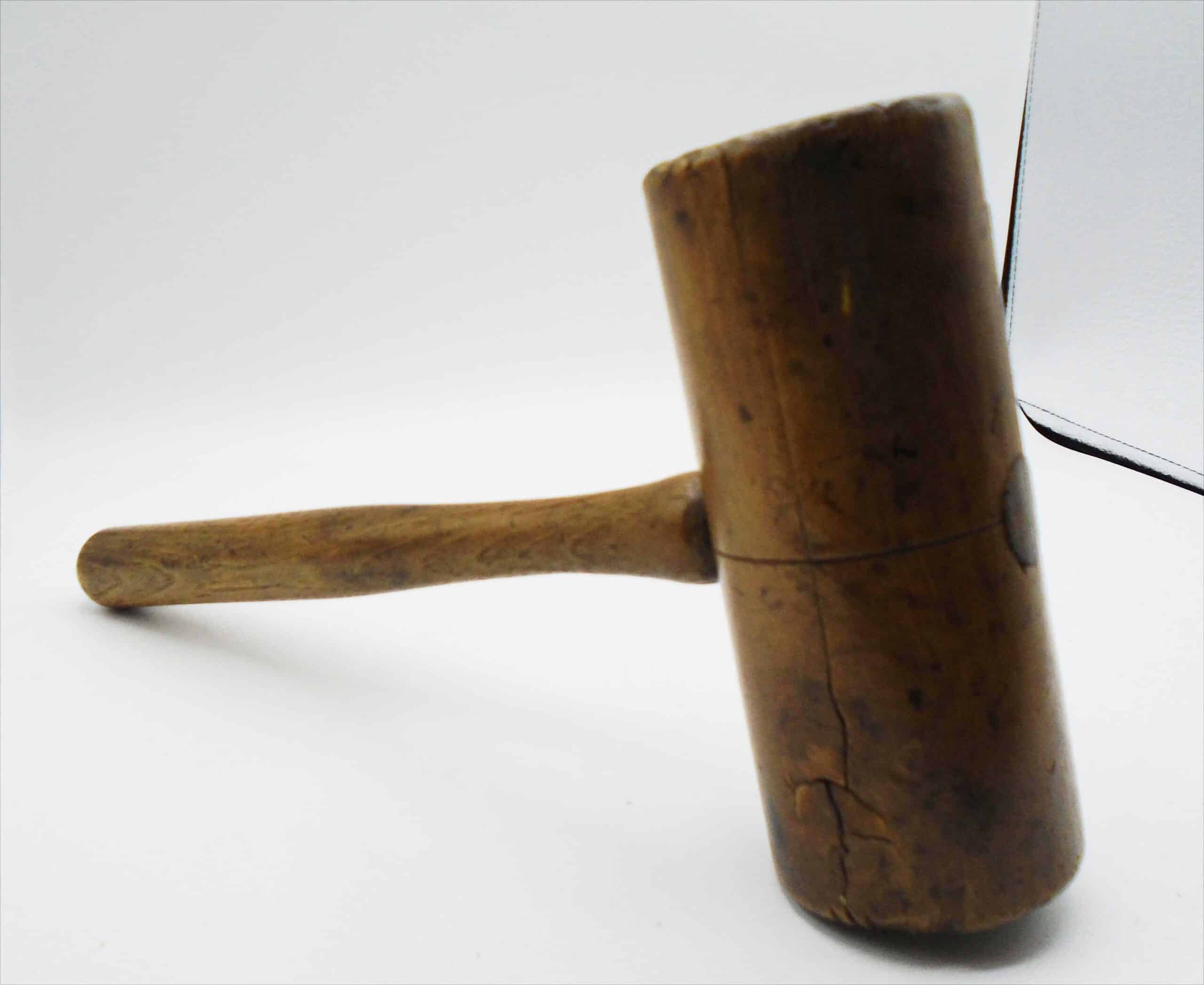 An Old Solid Wooden Mallet With Nice Patina - Image 3