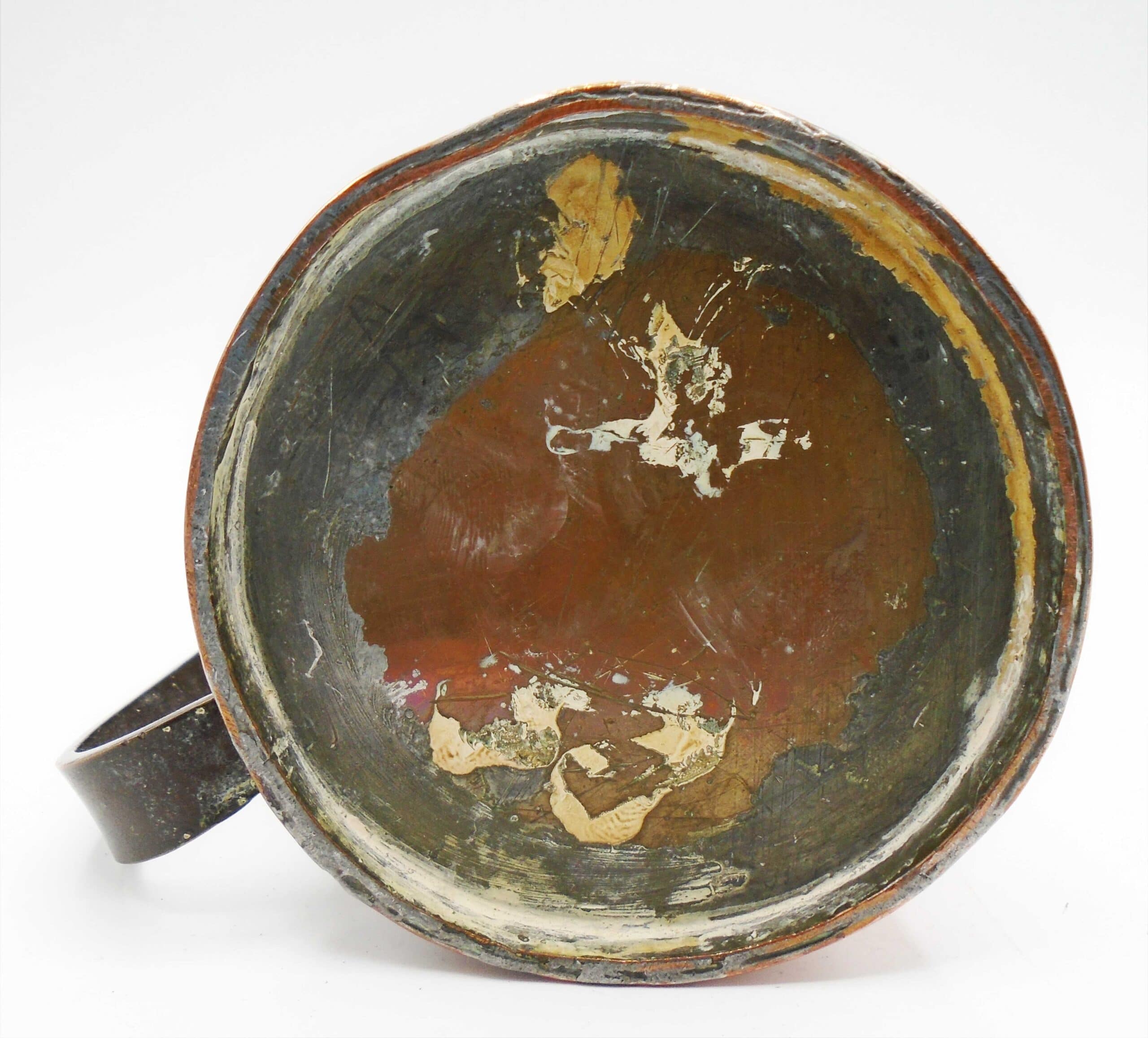 Old Vintage Hand Beaten Arts & Crafts Style Copper Tankard - Image 5