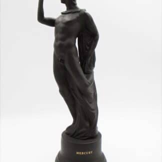 Rare 1886 Wedgwood Black Basalt Mercury Figurine