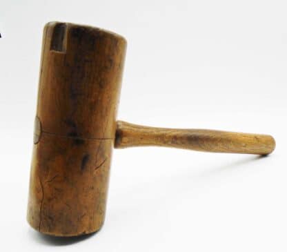 An Old Solid Wooden Mallet With Nice Patina
