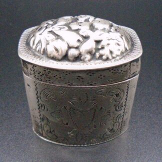 19th Century Dutch Silver Lodderein Ornate Box