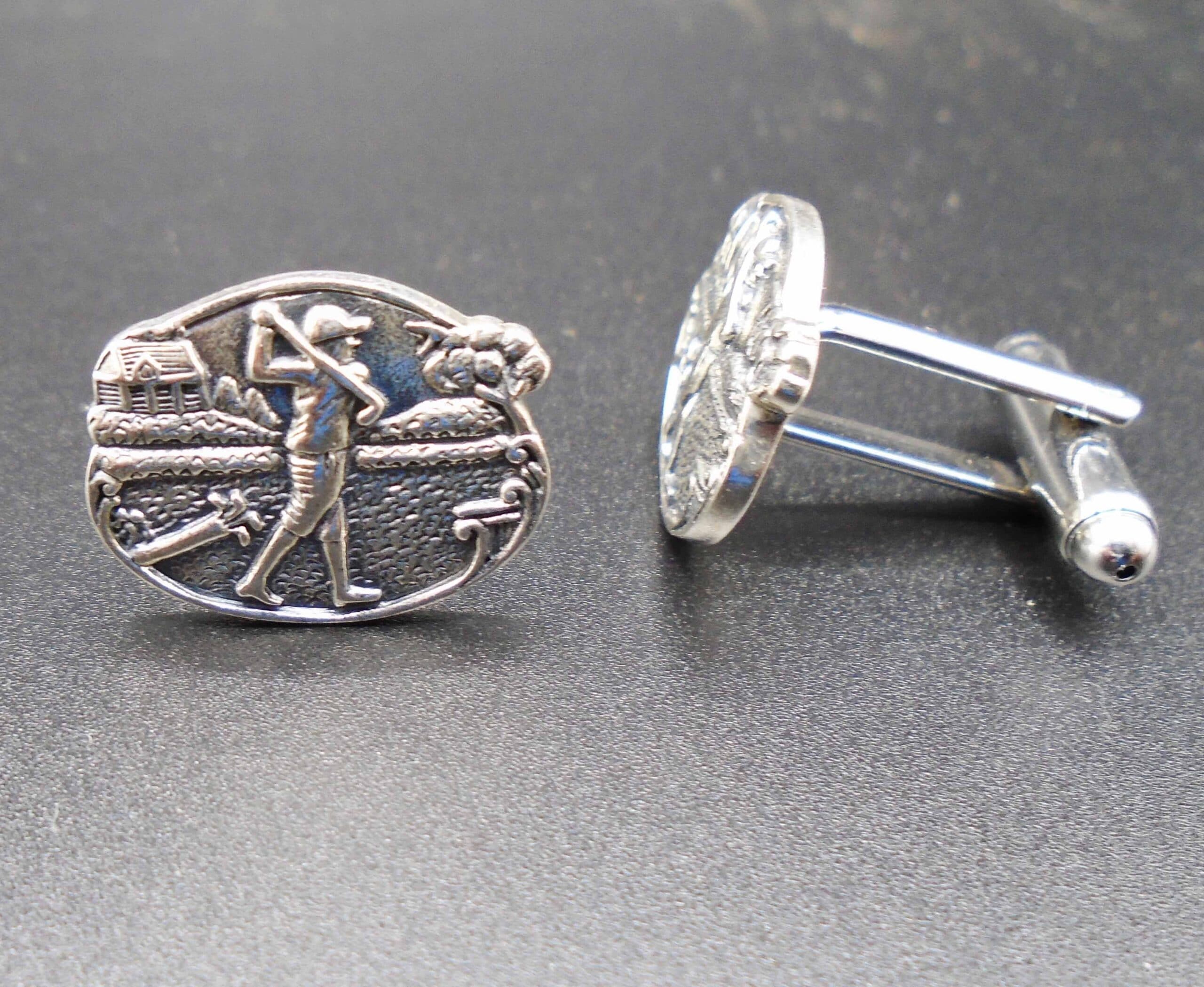 Vintage Sterling Silver Golf Cufflinks - Image 4