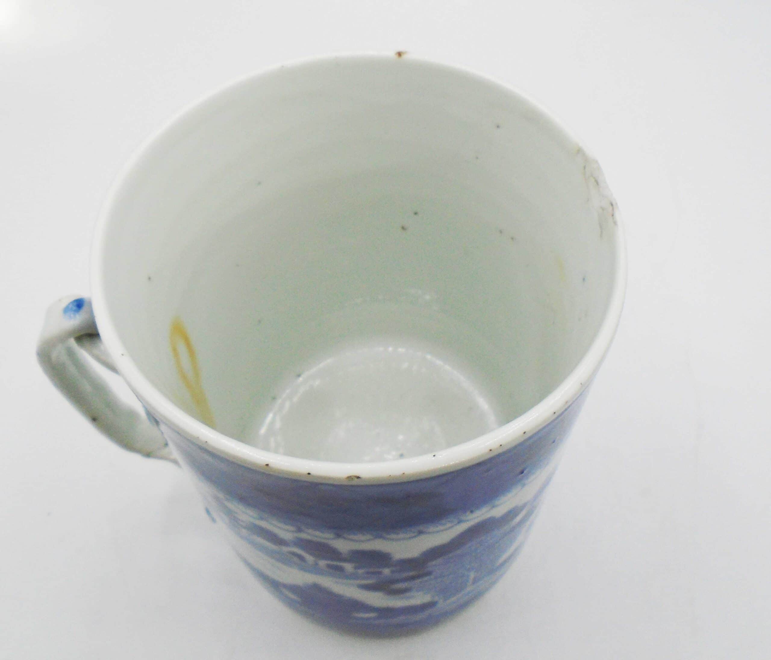Chinese Canton Qianlong Blue White Tankard Mug 18th Century - Image 6