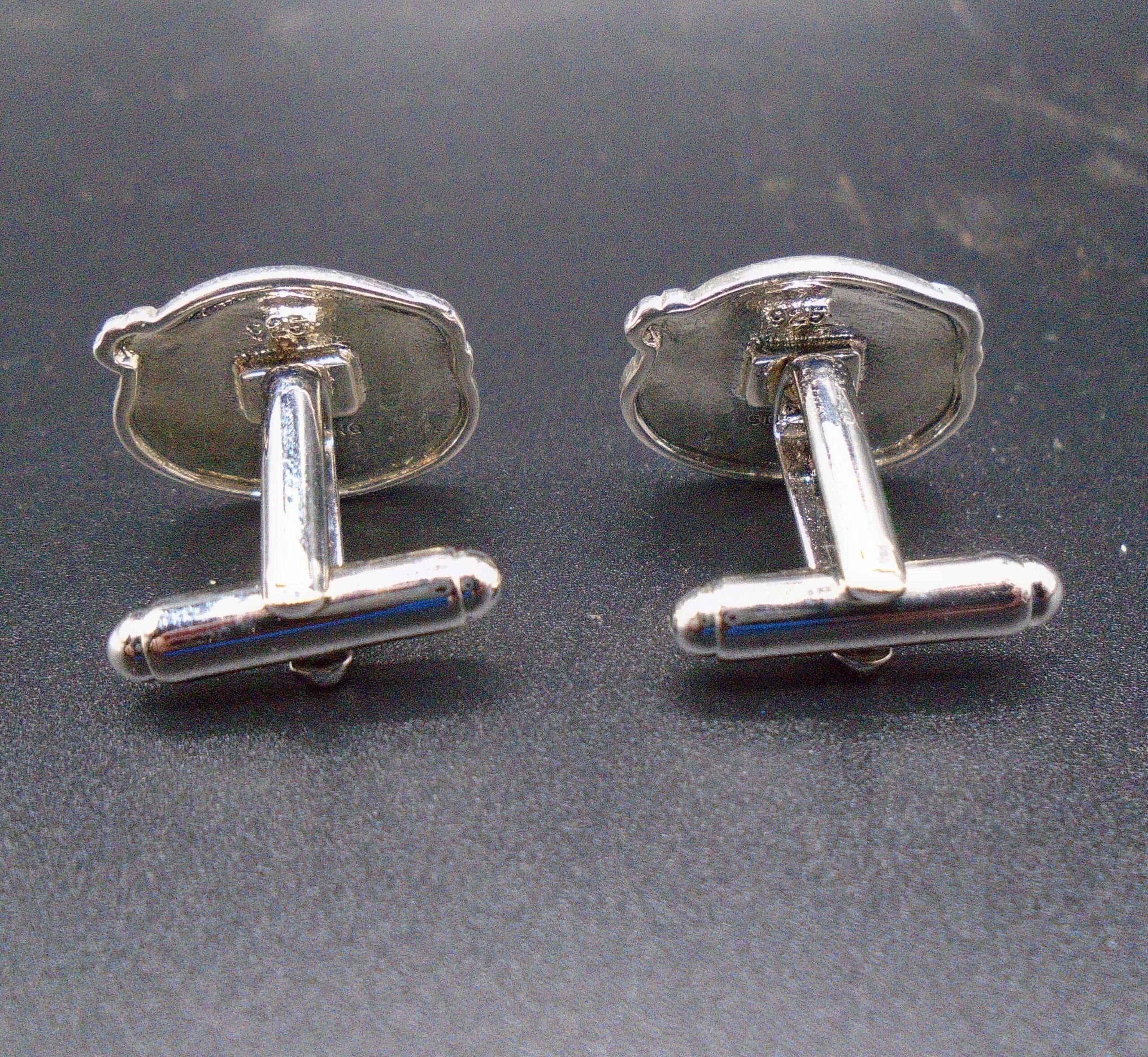Vintage Sterling Silver Golf Cufflinks - Image 3
