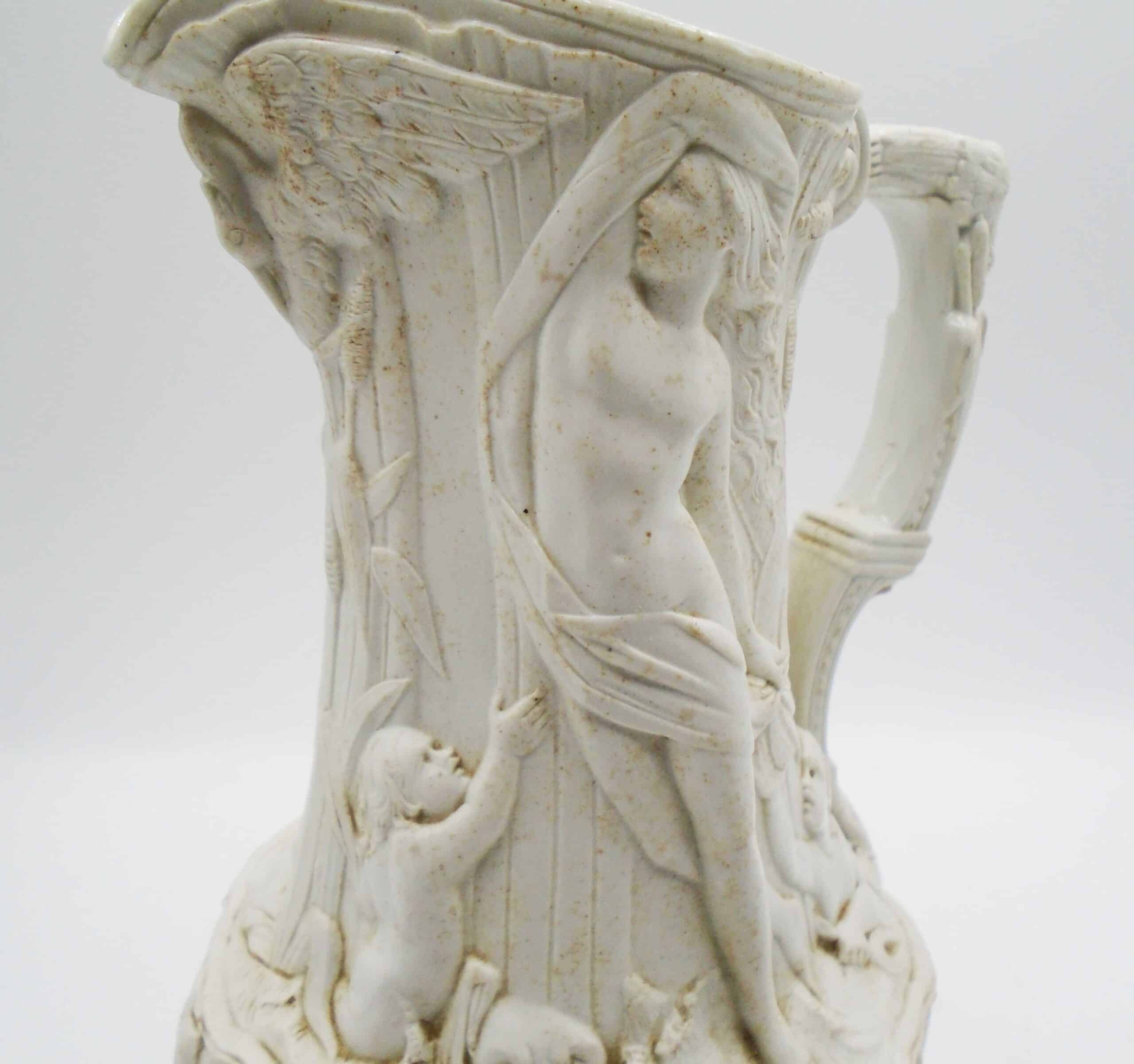 19th Century Charles Meigh Mythological English Stoneware Pitcher Jug - Image 4