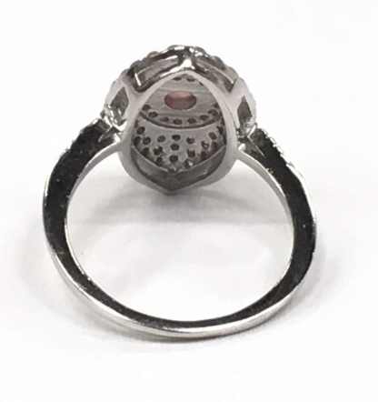 Art Deco Styled Opal Panelled 925 Silver Ring - Image 4