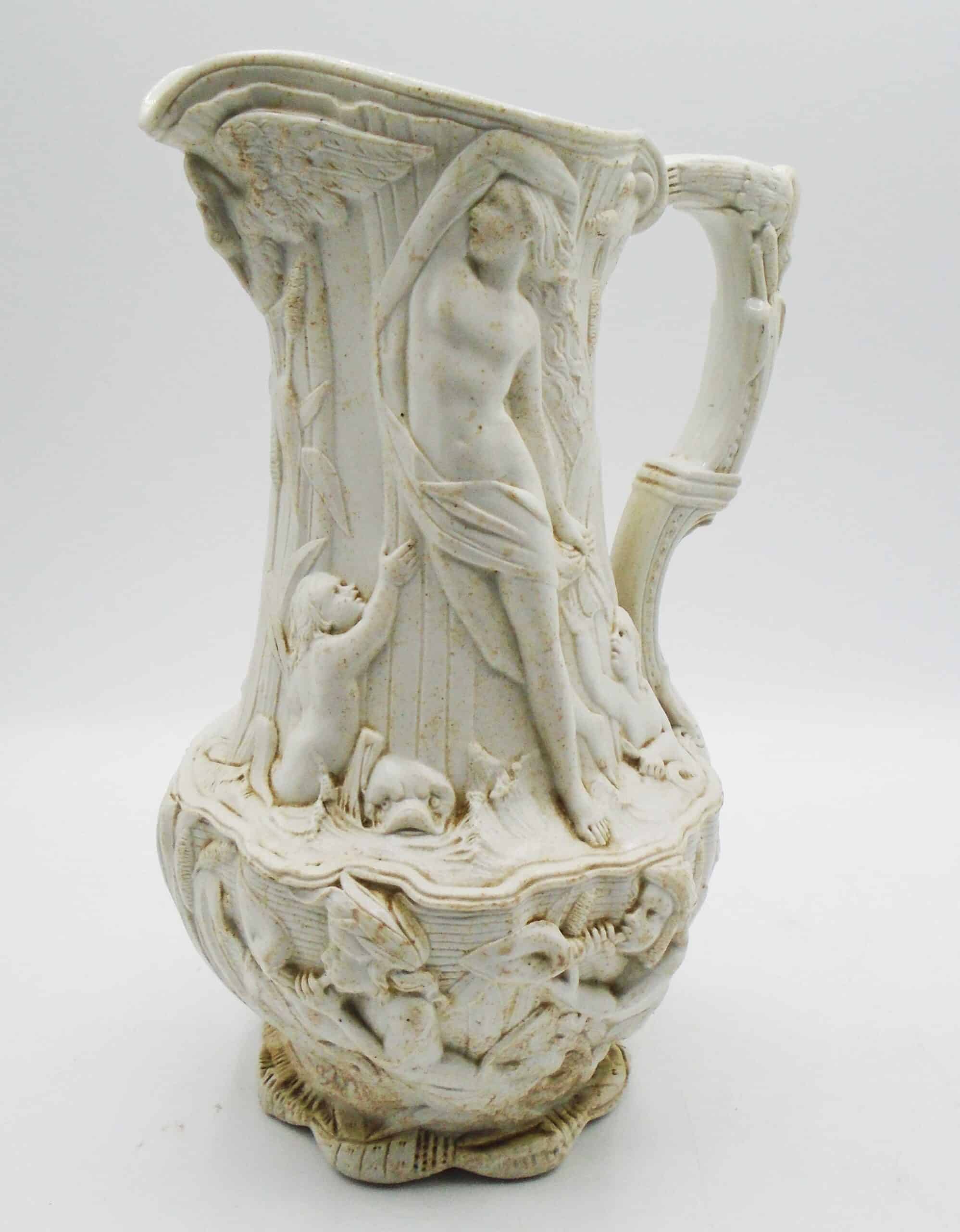 19th Century Charles Meigh Mythological English Stoneware Pitcher Jug - Image 2