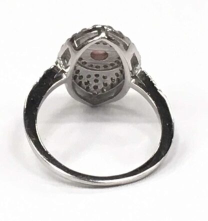 Art Deco Styled Opal Panelled 925 Silver Ring - Image 4