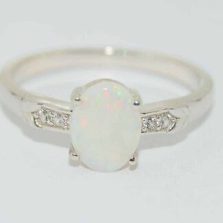 Vintage 925 Silver Opal Ring