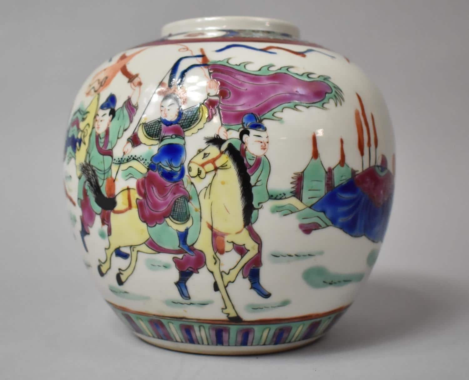 1723-1735 Yongzheng Polychrome Enamel Ginger Jar