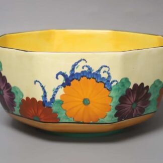 1930s Clarice Cliff Large Gayday Octagonal Bowl
