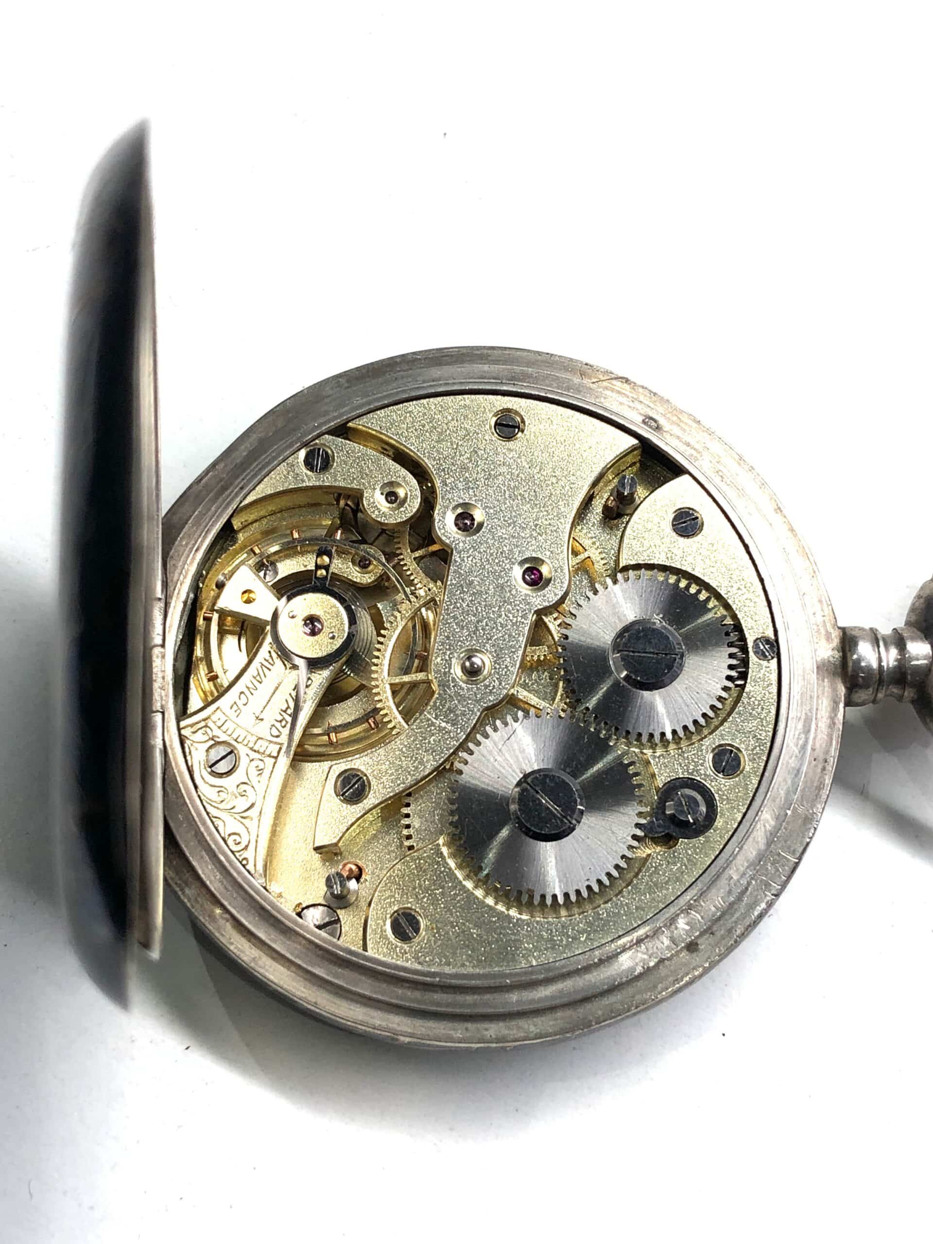 Antique Swiss 800 Silver Niello Full Hunter Watch With 15 Jewel - Image 5