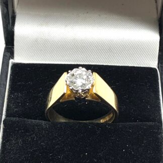 Pre-Owned 0.5ct Solitaire Diamond 18ct Gold Ring