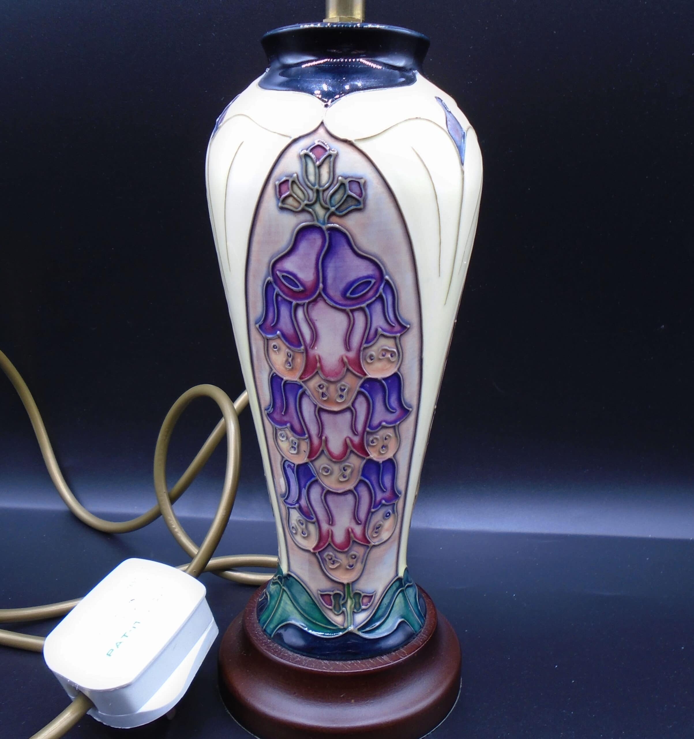 Rare Moorcroft Foxglove Lamp By Rachel Bishop - Image 2