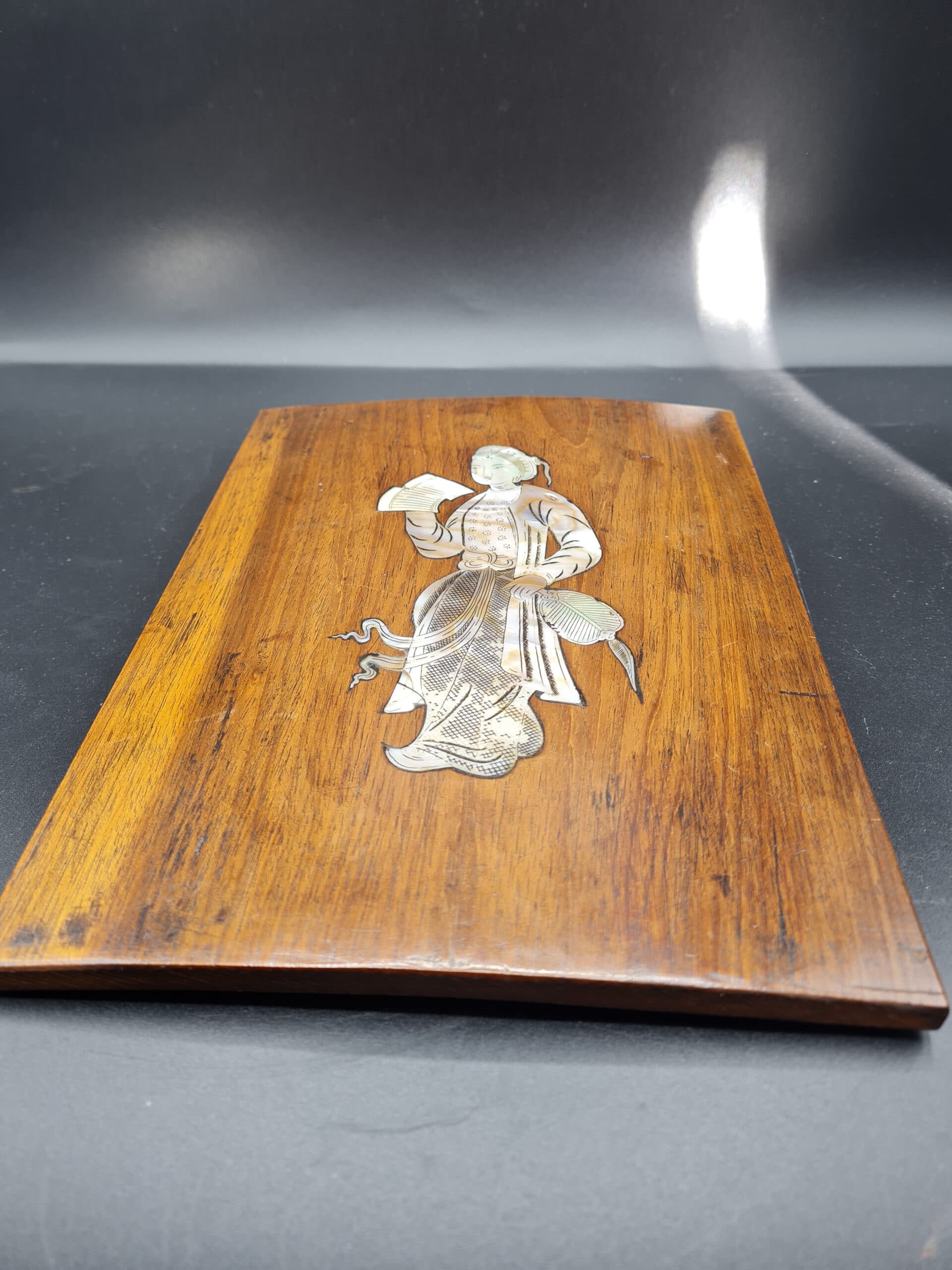Late 19th Century Chinese Mother Of Pearl Wood Wall Plaque - Image 3